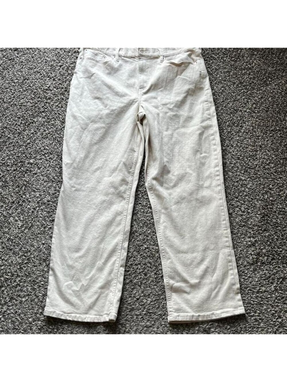 Calvin Klein Beige High Rise 90s Fit Pants Size 32 Wide Leg Y2K Classic Utility